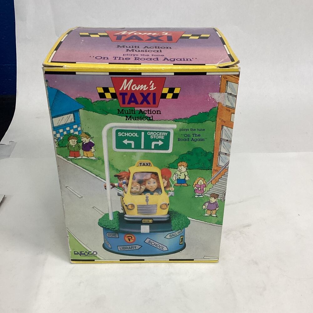 Enesco Mom's Taxi Multi Action Musical Music Box On The Road Again Rare